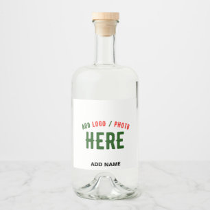 STYLISH MODERN CUSTOMIZABLE WHITE VERIFIED BRANDED LIQUOR BOTTLE LABEL