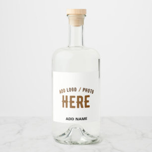 STYLISH MODERN CUSTOMIZABLE WHITE VERIFIED BRANDED LIQUOR BOTTLE LABEL