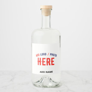 STYLISH MODERN CUSTOMIZABLE WHITE VERIFIED BRANDED LIQUOR BOTTLE LABEL