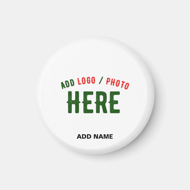 STYLISH MODERN CUSTOMIZABLE WHITE VERIFIED BRANDED MAGNET (Front)