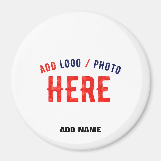 STYLISH MODERN CUSTOMIZABLE WHITE VERIFIED BRANDED MAGNET (Front)