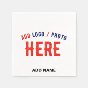 STYLISH MODERN CUSTOMIZABLE WHITE VERIFIED BRANDED NAPKIN