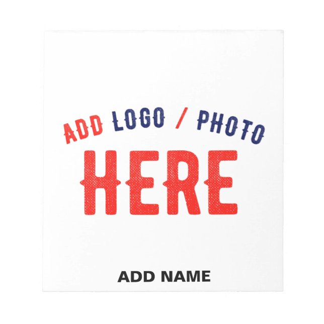 STYLISH MODERN CUSTOMIZABLE WHITE VERIFIED BRANDED NOTEPAD (Front)