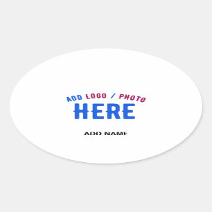 STYLISH MODERN CUSTOMIZABLE WHITE VERIFIED BRANDED OVAL STICKER