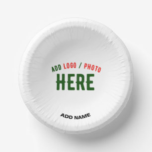STYLISH MODERN CUSTOMIZABLE WHITE VERIFIED BRANDED PAPER PLATE