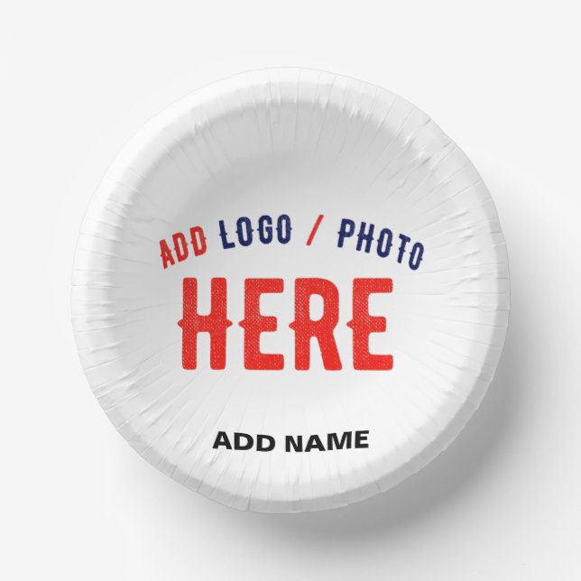 STYLISH MODERN CUSTOMIZABLE WHITE VERIFIED BRANDED PAPER PLATE (Front)