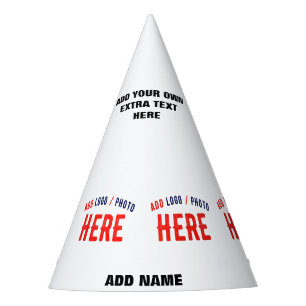 STYLISH MODERN CUSTOMIZABLE WHITE VERIFIED BRANDED PARTY HAT