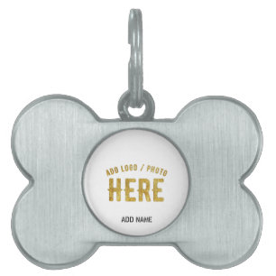 STYLISH MODERN CUSTOMIZABLE WHITE VERIFIED BRANDED PET ID TAG