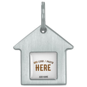 STYLISH MODERN CUSTOMIZABLE WHITE VERIFIED BRANDED PET ID TAG