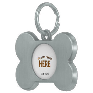 STYLISH MODERN CUSTOMIZABLE WHITE VERIFIED BRANDED PET ID TAG