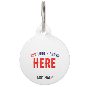 STYLISH MODERN CUSTOMIZABLE WHITE VERIFIED BRANDED PET TAG