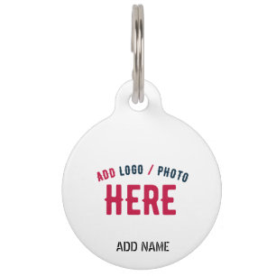 STYLISH MODERN CUSTOMIZABLE WHITE VERIFIED BRANDED PET TAG