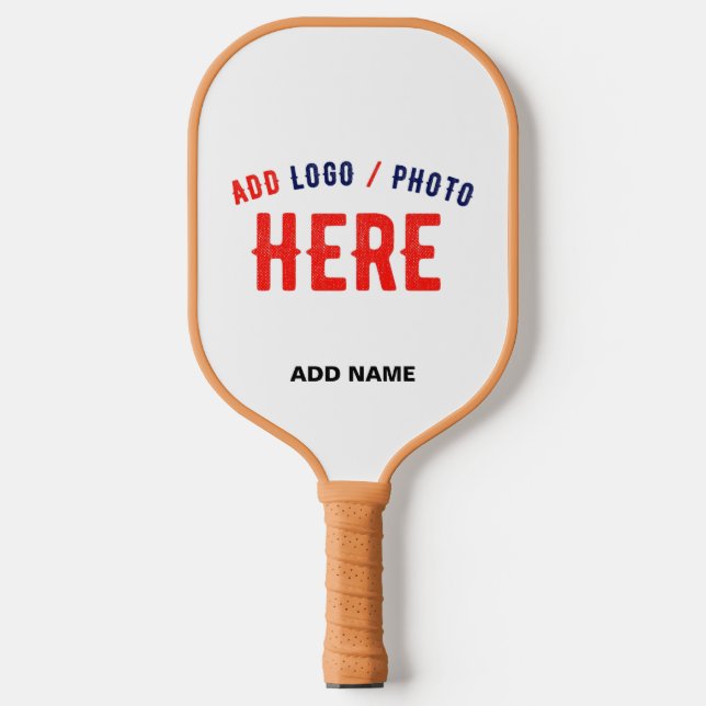 STYLISH MODERN CUSTOMIZABLE WHITE VERIFIED BRANDED PICKLEBALL PADDLE (Front)