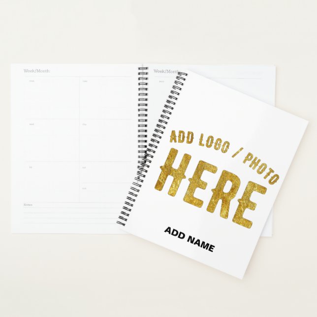 STYLISH MODERN CUSTOMIZABLE WHITE VERIFIED BRANDED PLANNER (Display)