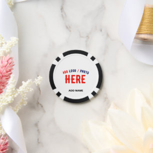STYLISH MODERN CUSTOMIZABLE WHITE VERIFIED BRANDED POKER CHIPS