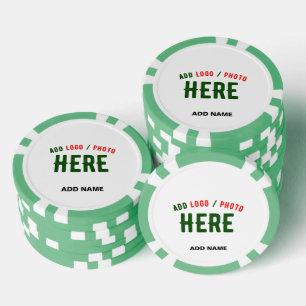 STYLISH MODERN CUSTOMIZABLE WHITE VERIFIED BRANDED POKER CHIPS