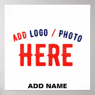 STYLISH MODERN CUSTOMIZABLE WHITE VERIFIED BRANDED POSTER