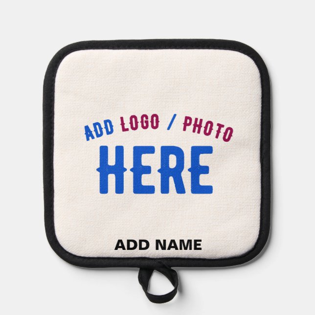 STYLISH MODERN CUSTOMIZABLE WHITE VERIFIED BRANDED POT HOLDER (Front)