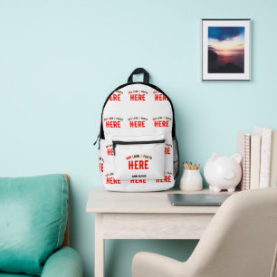 STYLISH MODERN CUSTOMIZABLE WHITE VERIFIED BRANDED PRINTED BACKPACK
