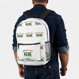 STYLISH MODERN CUSTOMIZABLE WHITE VERIFIED BRANDED PRINTED BACKPACK