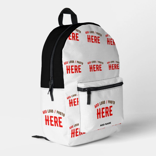 STYLISH MODERN CUSTOMIZABLE WHITE VERIFIED BRANDED PRINTED BACKPACK (Back Corner Left)