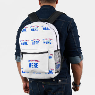 STYLISH MODERN CUSTOMIZABLE WHITE VERIFIED BRANDED PRINTED BACKPACK