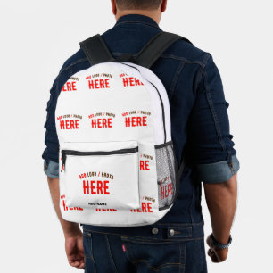 STYLISH MODERN CUSTOMIZABLE WHITE VERIFIED BRANDED PRINTED BACKPACK