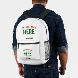 STYLISH MODERN CUSTOMIZABLE WHITE VERIFIED BRANDED PRINTED BACKPACK