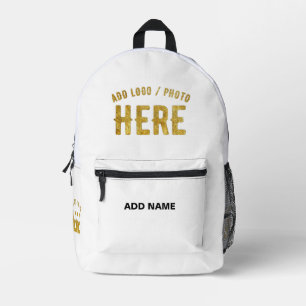 STYLISH MODERN CUSTOMIZABLE WHITE VERIFIED BRANDED PRINTED BACKPACK