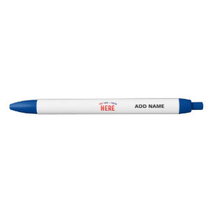 STYLISH MODERN CUSTOMIZABLE WHITE VERIFIED BRANDED RED INK PEN