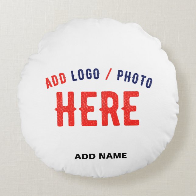STYLISH MODERN CUSTOMIZABLE WHITE VERIFIED BRANDED ROUND CUSHION (Front)