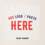 STYLISH MODERN CUSTOMIZABLE WHITE VERIFIED BRANDED SCARF<br><div class="desc">THIS IS A DESIGN FITTING FOR EVERYONE.YOU CAN CHANGE, RESIZE OR ADD LOGO, PHOTO, TEXT AND COLOURS THE WAY YOU LIKE.THANK YOU.</div>