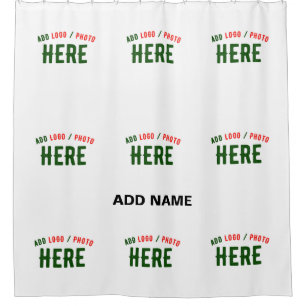 STYLISH MODERN CUSTOMIZABLE WHITE VERIFIED BRANDED SHOWER CURTAIN