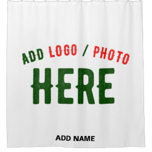 STYLISH MODERN CUSTOMIZABLE WHITE VERIFIED BRANDED SHOWER CURTAIN