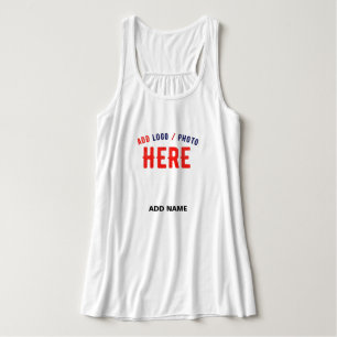 STYLISH MODERN CUSTOMIZABLE WHITE VERIFIED BRANDED SINGLET