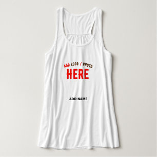 STYLISH MODERN CUSTOMIZABLE WHITE VERIFIED BRANDED SINGLET