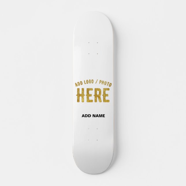 STYLISH MODERN CUSTOMIZABLE WHITE VERIFIED BRANDED SKATEBOARD (Front)