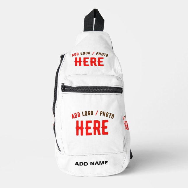 STYLISH MODERN CUSTOMIZABLE WHITE VERIFIED BRANDED SLING BAG (Front)