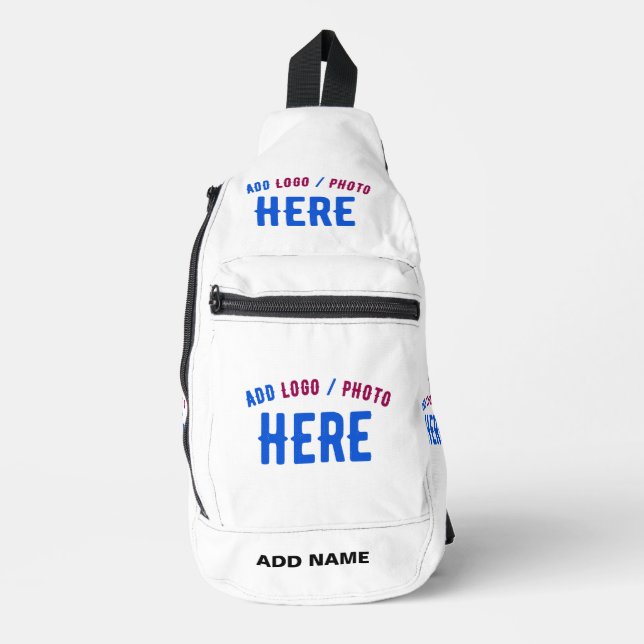 STYLISH MODERN CUSTOMIZABLE WHITE VERIFIED BRANDED SLING BAG (Front)