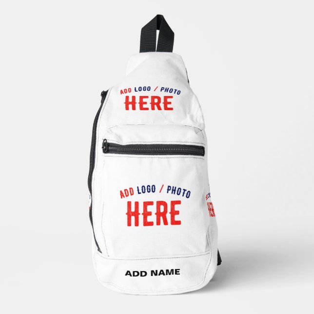 STYLISH MODERN CUSTOMIZABLE WHITE VERIFIED BRANDED SLING BAG (Front)