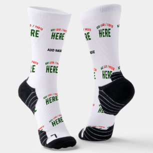 STYLISH MODERN CUSTOMIZABLE WHITE VERIFIED BRANDED SOCKS
