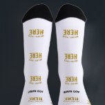 STYLISH MODERN CUSTOMIZABLE WHITE VERIFIED BRANDED SOCKS<br><div class="desc">THIS IS A DESIGN FITTING FOR EVERYONE.YOU CAN CHANGE, RESIZE OR ADD LOGO, PHOTO, TEXT AND COLOURS THE WAY YOU LIKE.THANK YOU.</div>