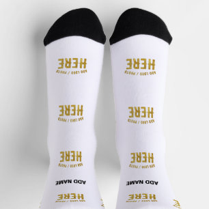 STYLISH MODERN CUSTOMIZABLE WHITE VERIFIED BRANDED SOCKS
