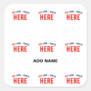 STYLISH MODERN CUSTOMIZABLE WHITE VERIFIED BRANDED SQUARE STICKER
