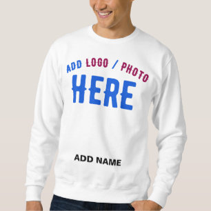 STYLISH MODERN CUSTOMIZABLE WHITE VERIFIED BRANDED SWEATSHIRT