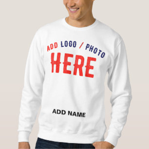 STYLISH MODERN CUSTOMIZABLE WHITE VERIFIED BRANDED SWEATSHIRT