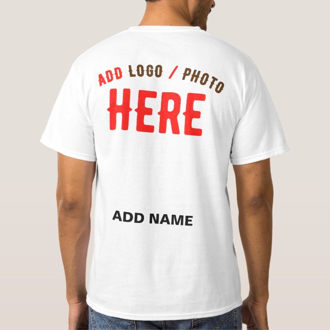 STYLISH MODERN CUSTOMIZABLE WHITE VERIFIED BRANDED T-Shirt (Back)