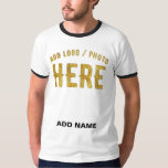 STYLISH MODERN CUSTOMIZABLE WHITE VERIFIED BRANDED T-Shirt<br><div class="desc">THIS IS A DESIGN FITTING FOR EVERYONE.YOU CAN CHANGE, RESIZE OR ADD LOGO, PHOTO, TEXT AND COLOURS THE WAY YOU LIKE.THANK YOU.</div>