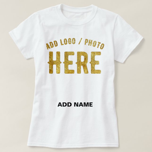 STYLISH MODERN CUSTOMIZABLE WHITE VERIFIED BRANDED T-Shirt (Design Front)