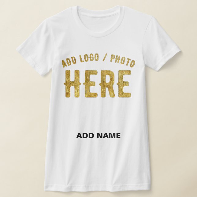 STYLISH MODERN CUSTOMIZABLE WHITE VERIFIED BRANDED T-Shirt (Laydown)